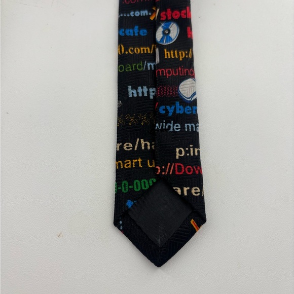 Addiction Novelty Men’s Classic Length Tie IT Computer Lingo 100% Polyester - Picture 4 of 7